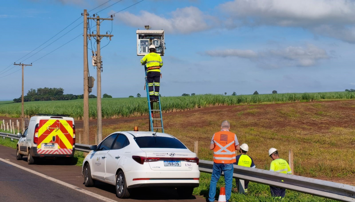 Em Jardinópolis, Ipem-SP verifica radar na rodovia SP-334